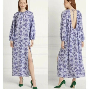 Hill House The Simone Dress Size XXL Lilac Tonal Floral Crepe